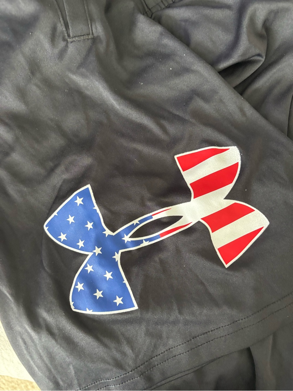 Under Armour Freedom Black Athletic Shorts Men's Size L UA Training Gym Shorts - Picture 5 of 5